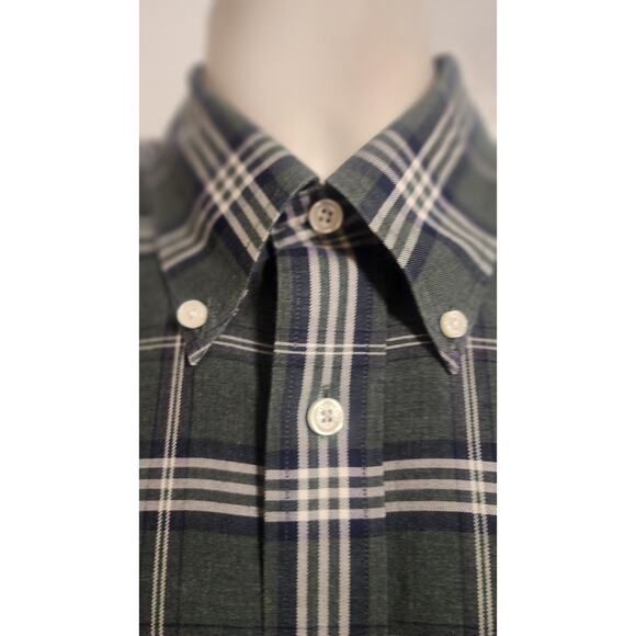 Brooks Brothers 1818 Regent Gray/Blue Plaid LS Button-down Shirt S MED Cotton - Picture 2 of 6